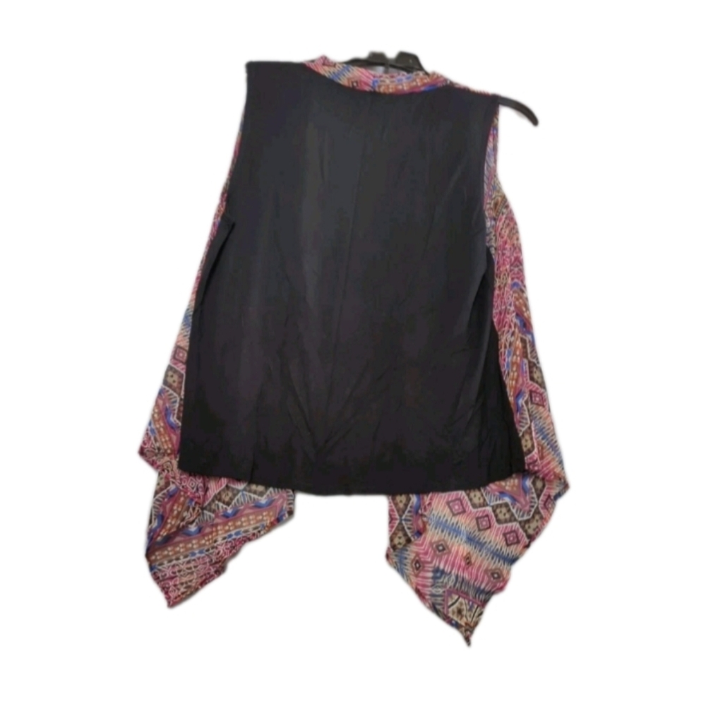 Charming Chenault Sleeveless Open Front Kimono Vest PL Multi Colors NWT USA Made - Picture 3 of 15